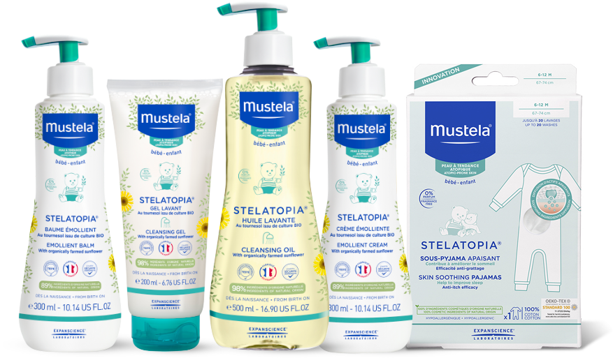 Con Mustela, noches tranquilas y sin picor para los niños con piel atópica y para la familia también